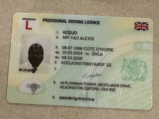 Buy Fake Provisional Driving Licence UK